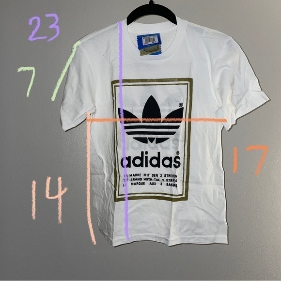Adidas Classic Top Short Sleeve Pullover Crewneck T-Shirt Superstar Classic Logo - Picture 4 of 4